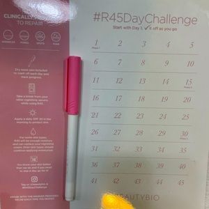 Beautybio R45 Day Challenge calendar & marker